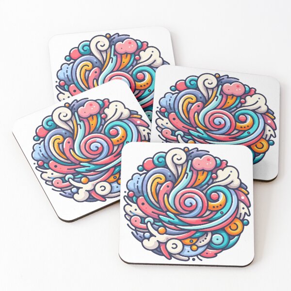 Item preview, Vibrant Abstract Whirlpool Doodle Art designed and sold by OniumEth.