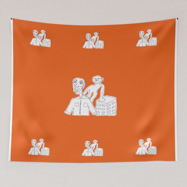 Item preview, Orange towerblock designed and sold by shrewdmovenet.