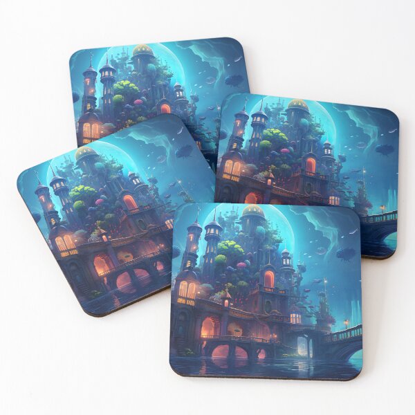 Item preview, Vibrant Underwater City designed and sold by Shirtastically.