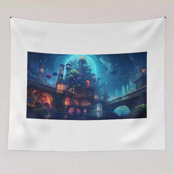 Item preview, Vibrant Underwater City designed and sold by Shirtastically.