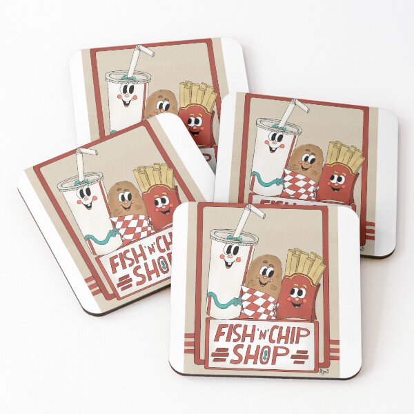 Item preview, Fish and Chip Shop designed and sold by PolkadotsandMeg.