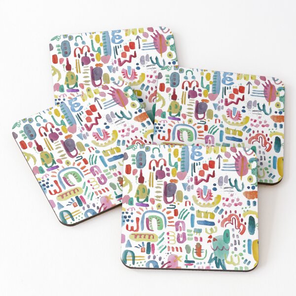 Item preview, Watercolors with colorful shapes designed and sold by Tenuveoilustra.