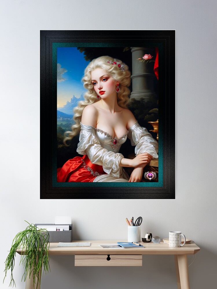 The Enchantress Of Desire Gorgeous AI Concept Art Portrait by Xzendor7 Room Decor Poster Art Print
