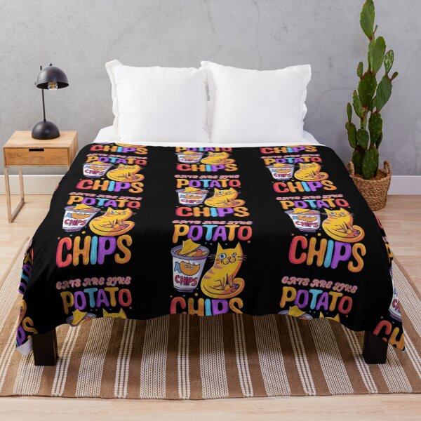Item preview, Funny cat graphics as potato chips designed and sold by ArtFeverShop.