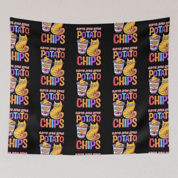 Item preview, Funny cat graphics as potato chips designed and sold by ArtFeverShop.