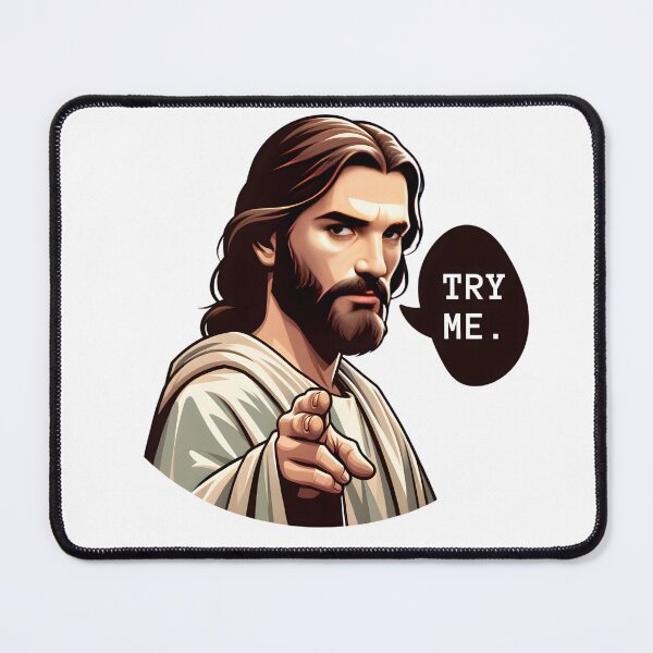 Item preview, Funny Lol Jesus Try Me Meme Phrase designed and sold by gemneye.
