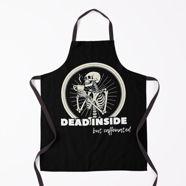 Item preview, Dead inside but caffeinated. Skeleton drinking coffee designed and sold by slicksquid.