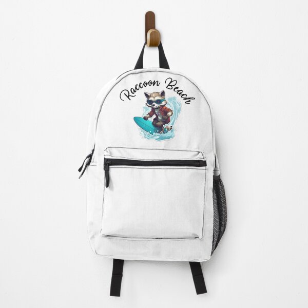 Item preview, Raccoon Surfing - Raccoon Beach (Black Lettering) designed and sold by VelvetRoom.