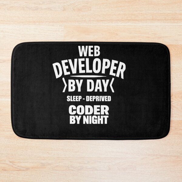 Item preview, Web developer by day, sleep-deprived coder by day, funny web developer v2 designed and sold by mwebba2005.