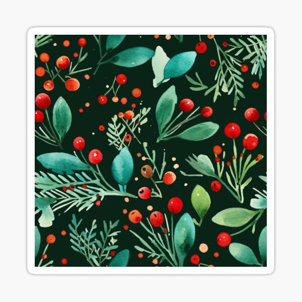 Item preview, Christmas Berries and Foliage pattern designed and sold by Ellimade.