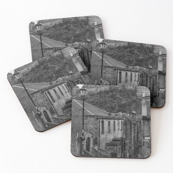Item preview, Edinburgh Castle from The Vennel in monochrome designed and sold by cdkphotos.