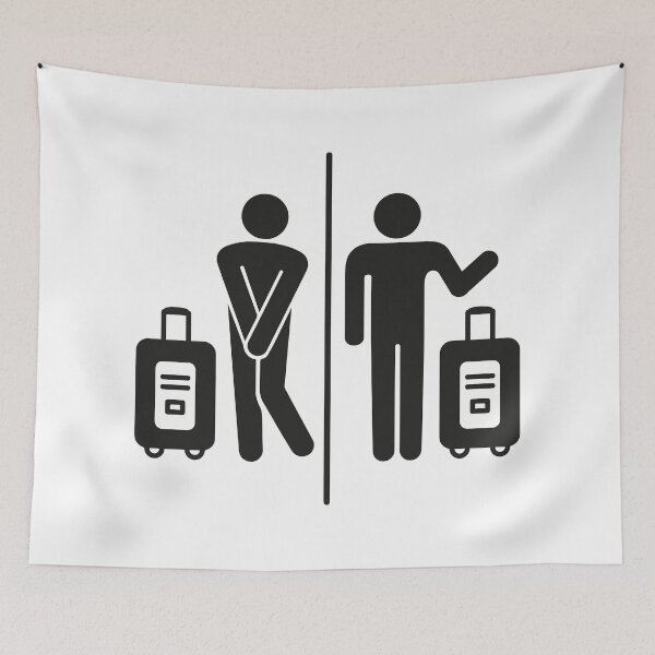 Item preview, Pictogram icon traveler's diarrhea, tummy ache, bathroom designed and sold by LucianoCosmo.
