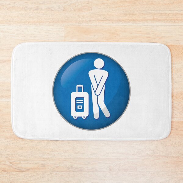 Item preview, Pictogram icon traveler's diarrhea, tummy ache, bathroom designed and sold by LucianoCosmo.