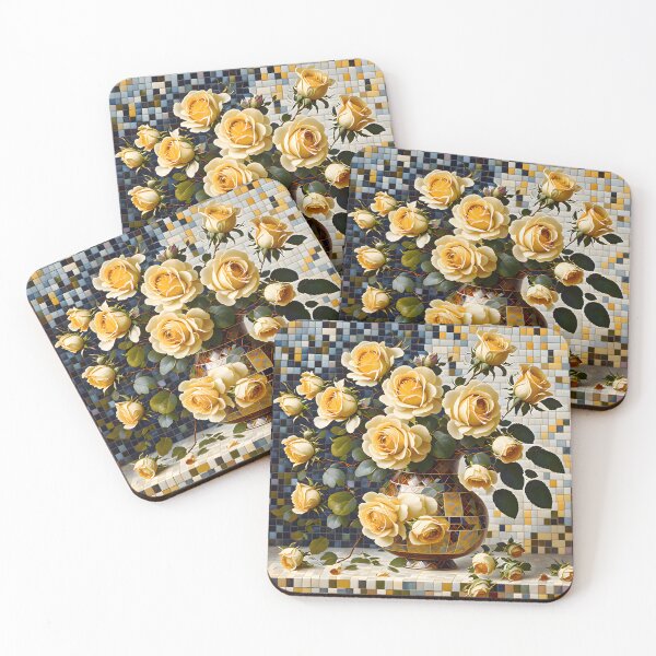 Item preview, Wattle Rose Mosaic designed and sold by DiscoGypsyFish.