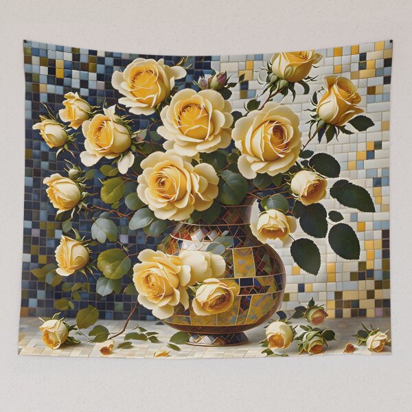 Item preview, Wattle Rose Mosaic designed and sold by DiscoGypsyFish.