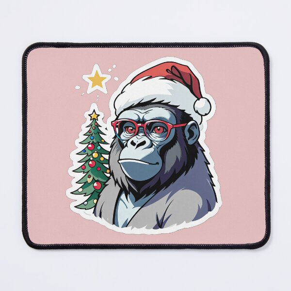 Item preview, Gorilla Wearing Santa Hat, Christmas Gorilla designed and sold by Bilisik.