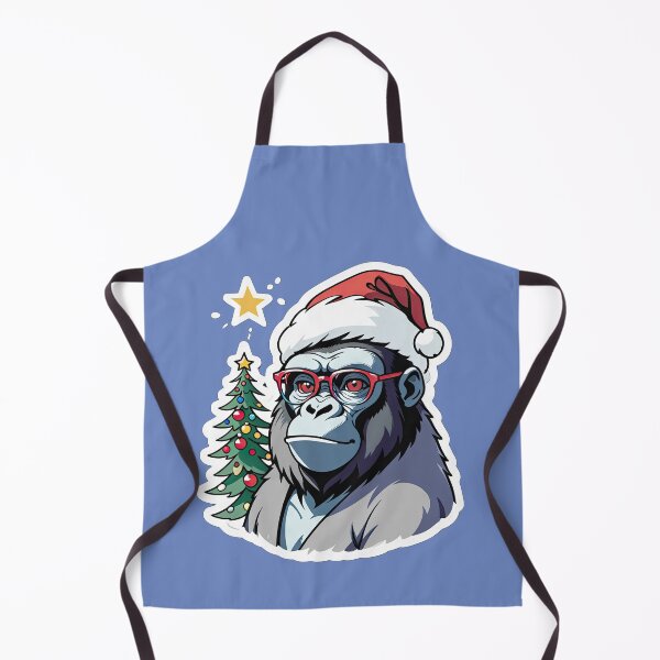 Item preview, Gorilla Wearing Santa Hat, Christmas Gorilla designed and sold by Bilisik.