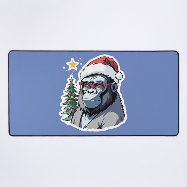 Item preview, Gorilla Wearing Santa Hat, Christmas Gorilla designed and sold by Bilisik.