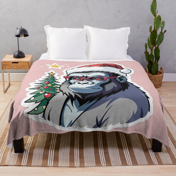 Item preview, Gorilla Wearing Santa Hat, Christmas Gorilla designed and sold by Bilisik.