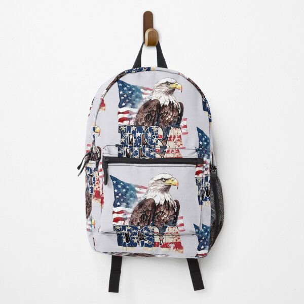 Item preview, USA with Angry Eagle and American Flag designed and sold by AmericaFreedom.