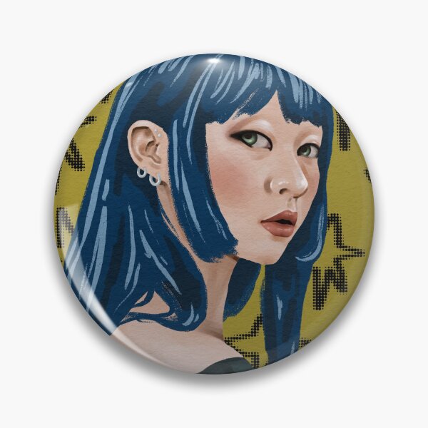 Item preview, blue girl portrait designed and sold by ktlynbrown.