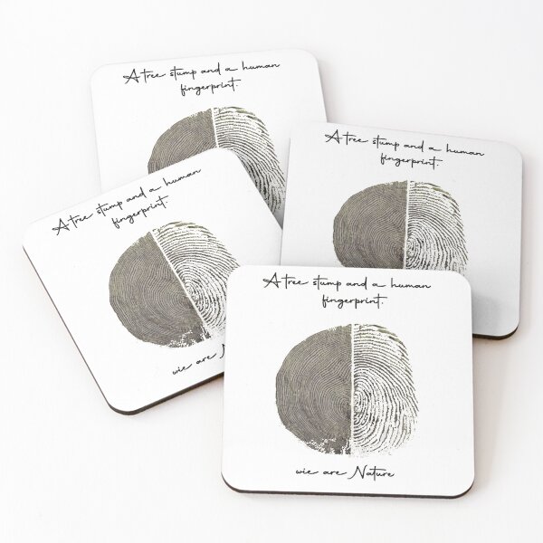 Item preview, A tree stump and a human fingerprint designed and sold by DominikMax.