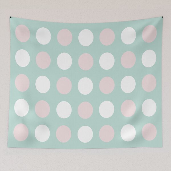 Item preview, PALE PINK, WHITE and MINT GREEN Symmetrical POLKA DOTS  designed and sold by RachelMacht.