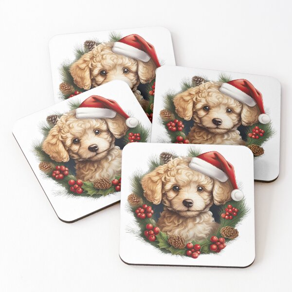 Item preview, Poodle dog Christmas designed and sold by Arthoughts.