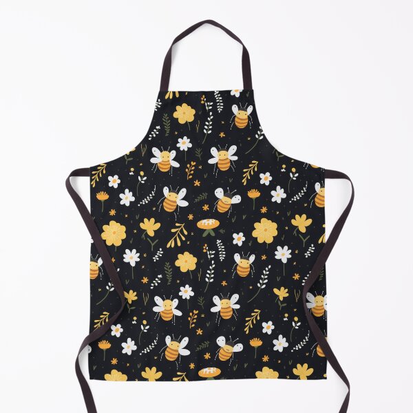 Item preview, Bees on Black Pattern designed and sold by Ellimade.
