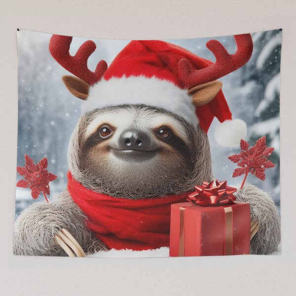 Item preview, Cute Christmas sloth designed and sold by lalylaura.