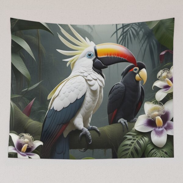 Item preview, Cockatoucan bird with black parrot designed and sold by Wilfried van Dokkumburg.