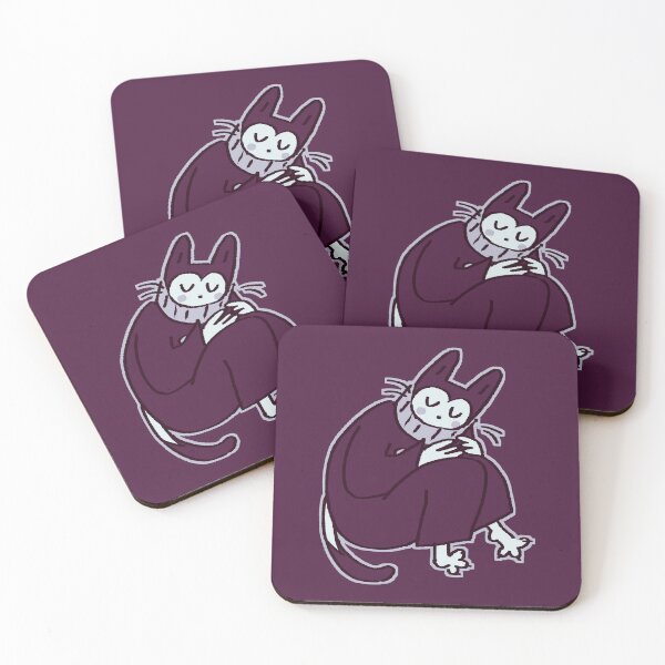 Item preview, cat pierrot sleeping soundly designed and sold by corkwas-here.