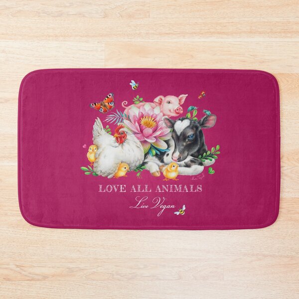 Item preview, Love all animals - pink background designed and sold by Maria Tiqwah.