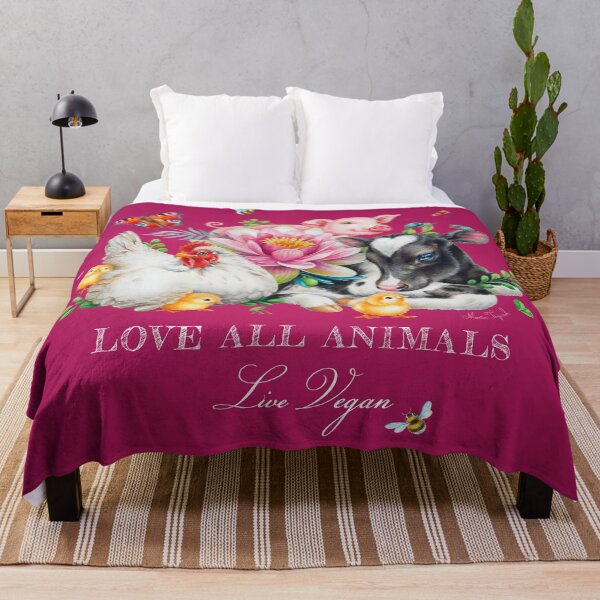 Item preview, Love all animals - pink background designed and sold by Maria Tiqwah.