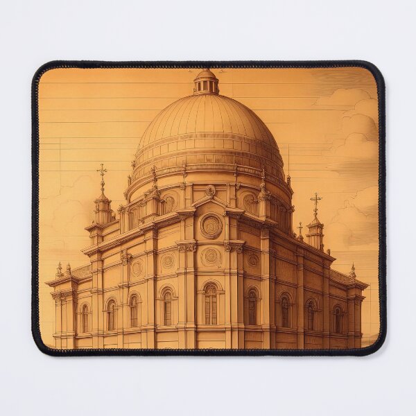 Item preview, Cityscape With Cathedral Inspired by Leonardo Da Vinci designed and sold by LanaGustavsson.
