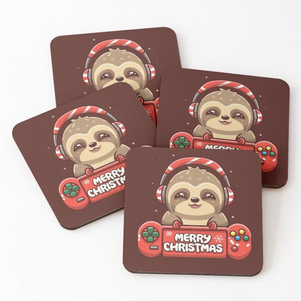 Item preview, Gaming Christmas Sloth designed and sold by Laugh-Lines.