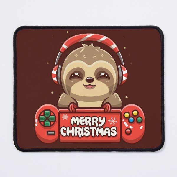Item preview, Gaming Christmas Sloth designed and sold by Laugh-Lines.