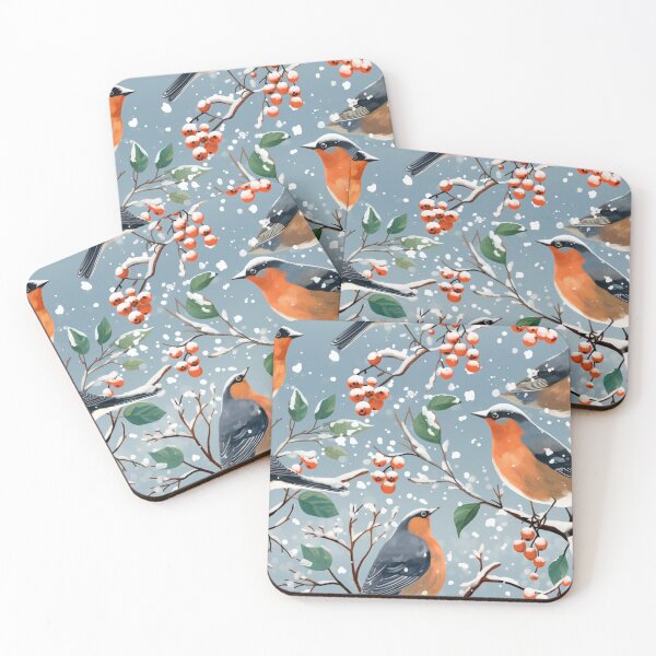 Item preview, Snowy Robins designed and sold by Ellimade.