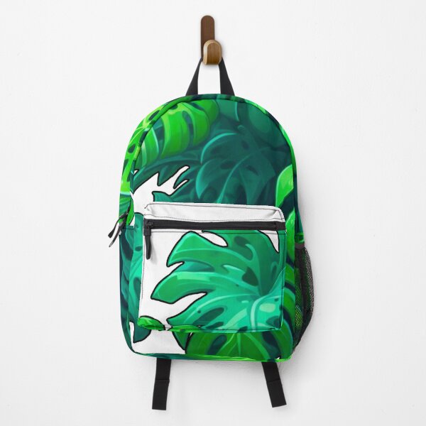Item preview, Dark Green Wild Monstera Deliciosa - Modern Cartoon Painting - Black Outline designed and sold by Star-Fragment.