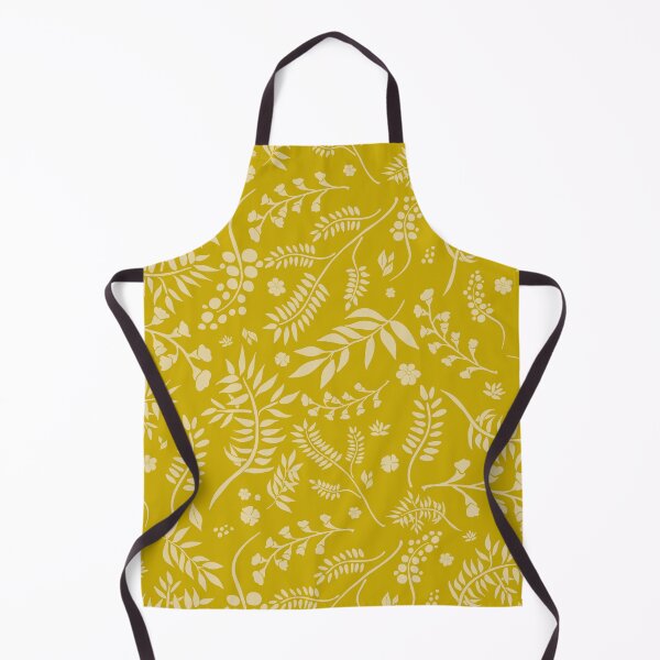 Item preview, Botanicals various branches pattern in yellow designed and sold by BrankaPD.