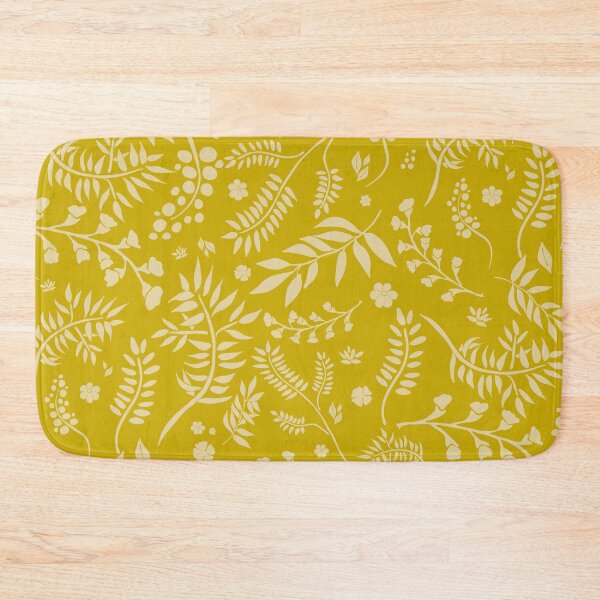 Item preview, Botanicals various branches pattern in yellow designed and sold by BrankaPD.