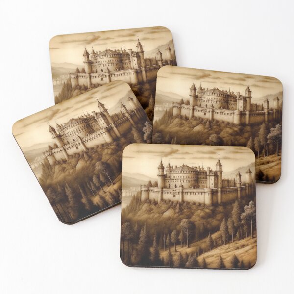 Item preview, Landscape With Castle Inspired by Leonardo Da Vinci designed and sold by LanaGustavsson.