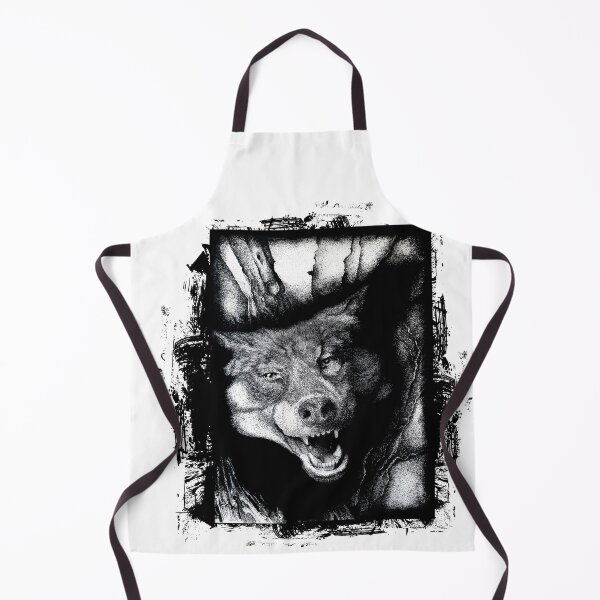 Item preview, Angry wolf - cute wolf, artistic drawing designed and sold by Marcin Glawdel.