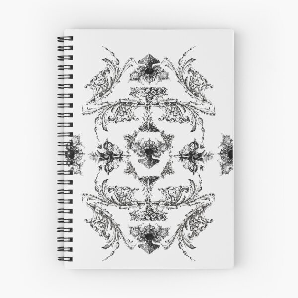 Item preview, Royalcore Pattern with knightcore aesthetic in black and white rococo vibes designed and sold by Monica Laipple.