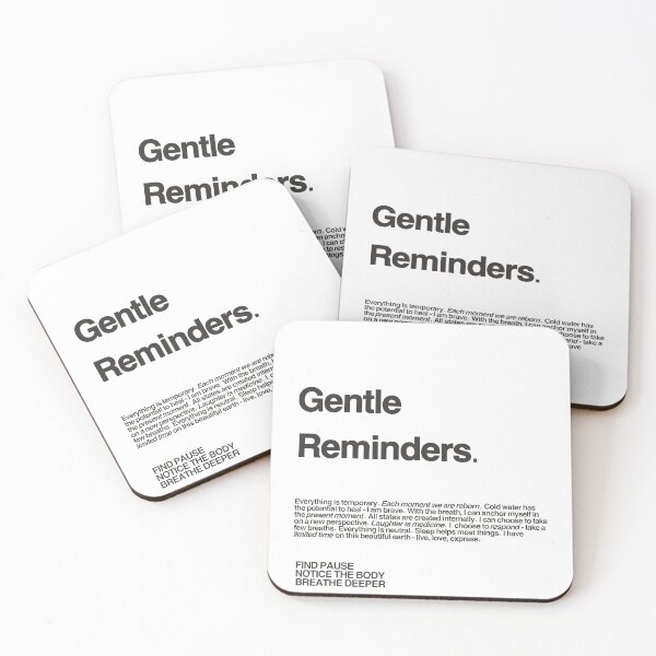 Item preview, Gentle Reminders Poster designed and sold by ahimsaday.