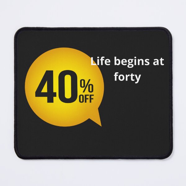 Item preview, Life begins at forty designed and sold by Studio-wzory.