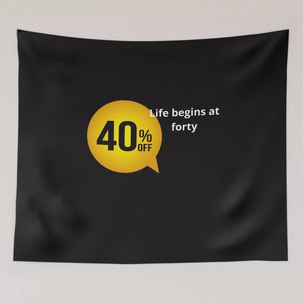 Item preview, Life begins at forty designed and sold by Studio-wzory.