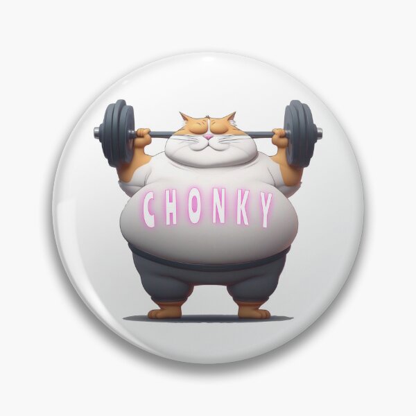 Item preview, Weightlifting Cat Chonky Cat White T-Shirt Funny designed and sold by James5Seven.