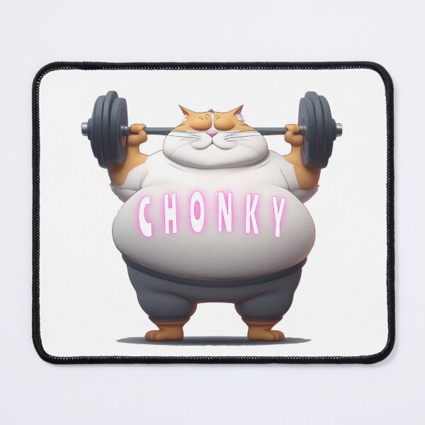 Item preview, Weightlifting Cat Chonky Cat White T-Shirt Funny designed and sold by James5Seven.