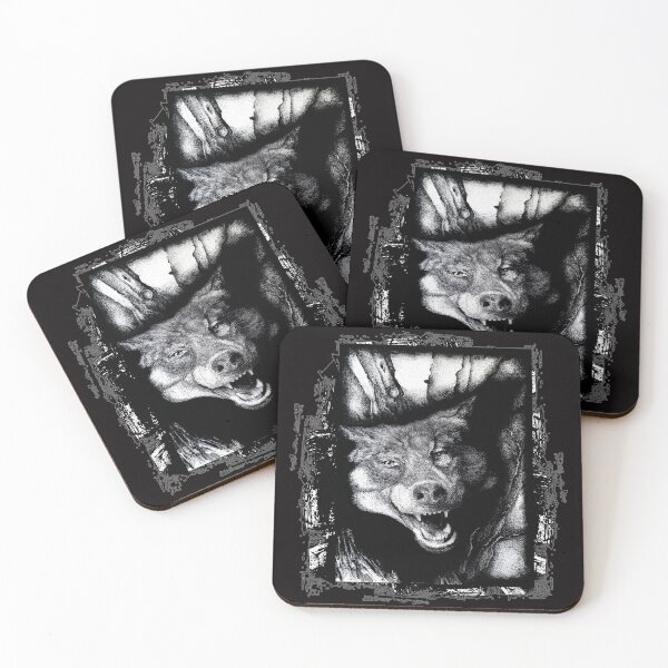Item preview, Black wolf - angry wolf, artistic drawing designed and sold by Marcin Glawdel.